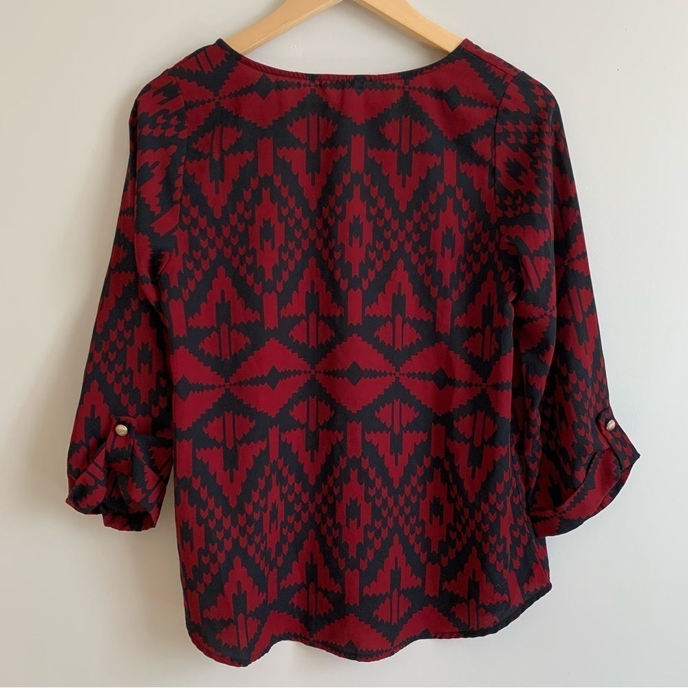 Everly Aztec Patterned Blouse - Picture 3 of 6